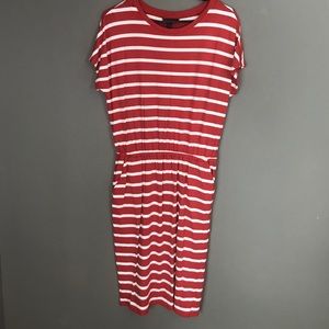 Banana Republic Red & White Knit dress Size S